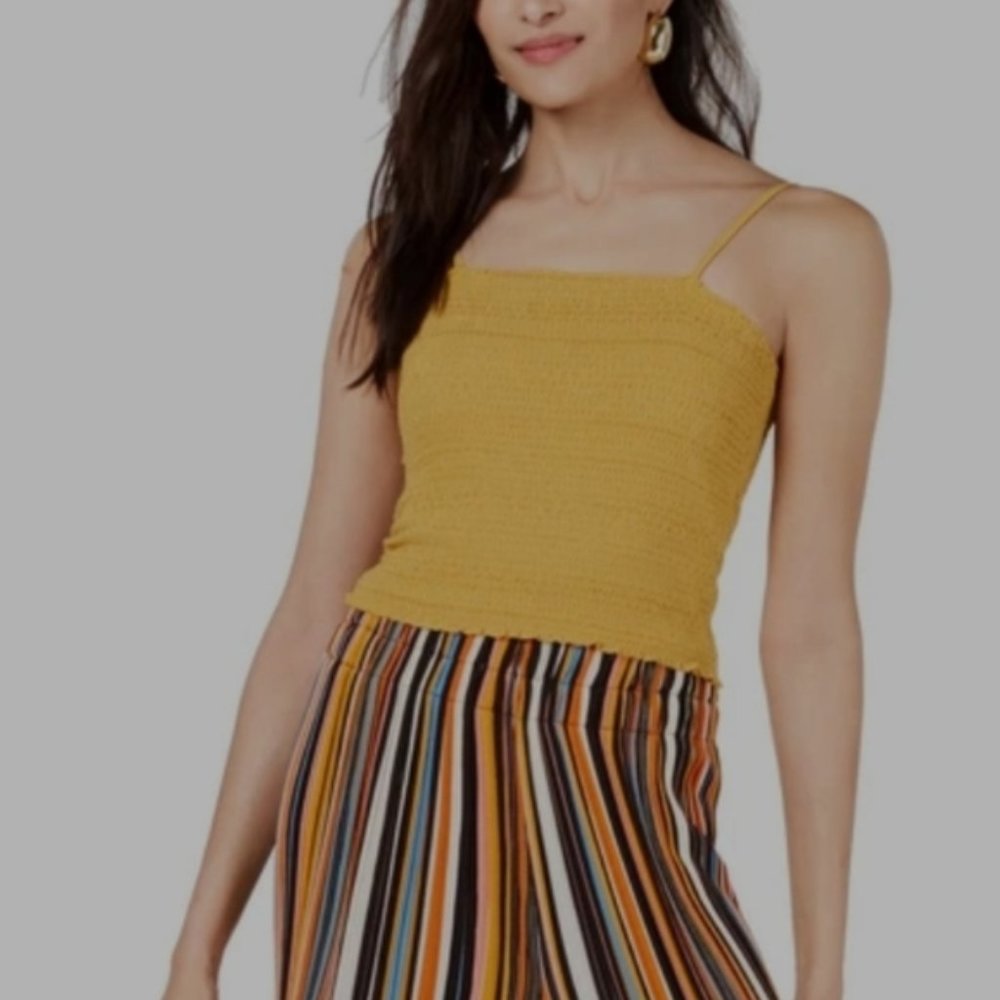 NWT Project 28 Yellow Fitted Crop Top Size XL